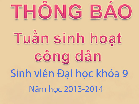 Lịch học tuần Sinh hoạt công dân